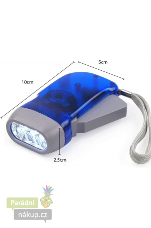 IN322 LED Dynamo svítilna modrá