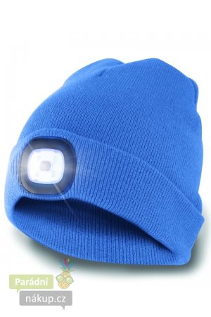 čepice CAP14 s LED světlem nebesky modrá