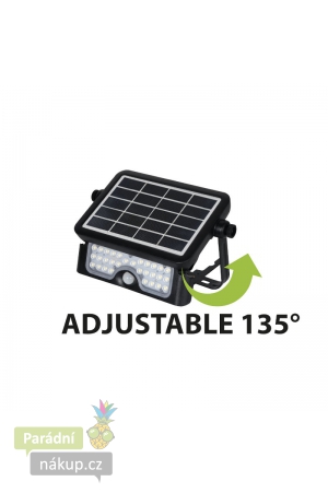 LED reflektor SL360 se solárním nabíjením, detektor pohybu