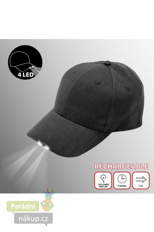 kšiltovka CAP103 s LED světlem černá