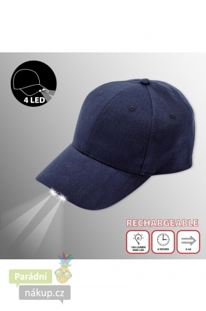 kšiltovka CAP104 s LED světlem modrá