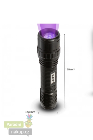 ST005 3W LED baterka s UV světlem 