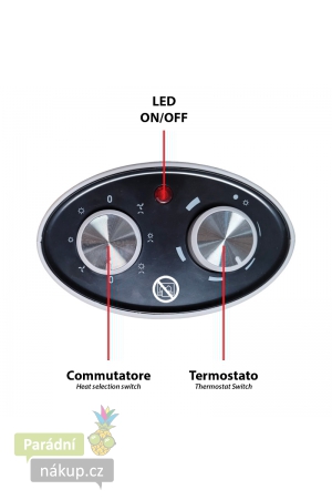 PR156 Keramický ohřívač 2000W s oscilací
